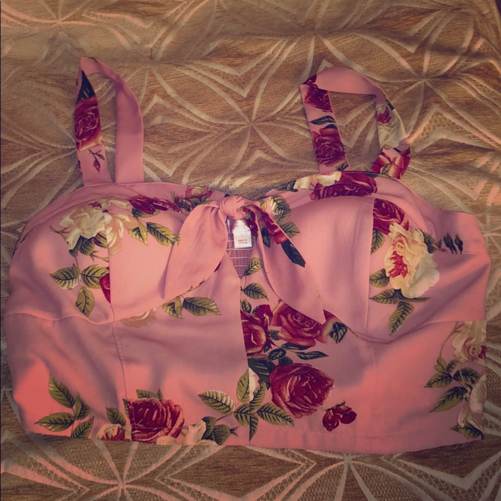 Xhilaration floral crop top